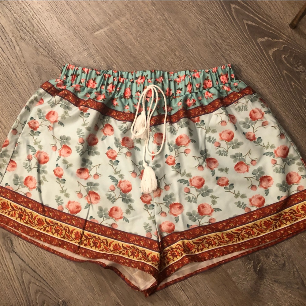 SHEIN boho floral shorts